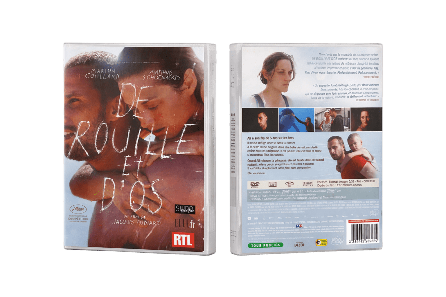 DVD of the film *Rust and Bone* by Jacques Audiard