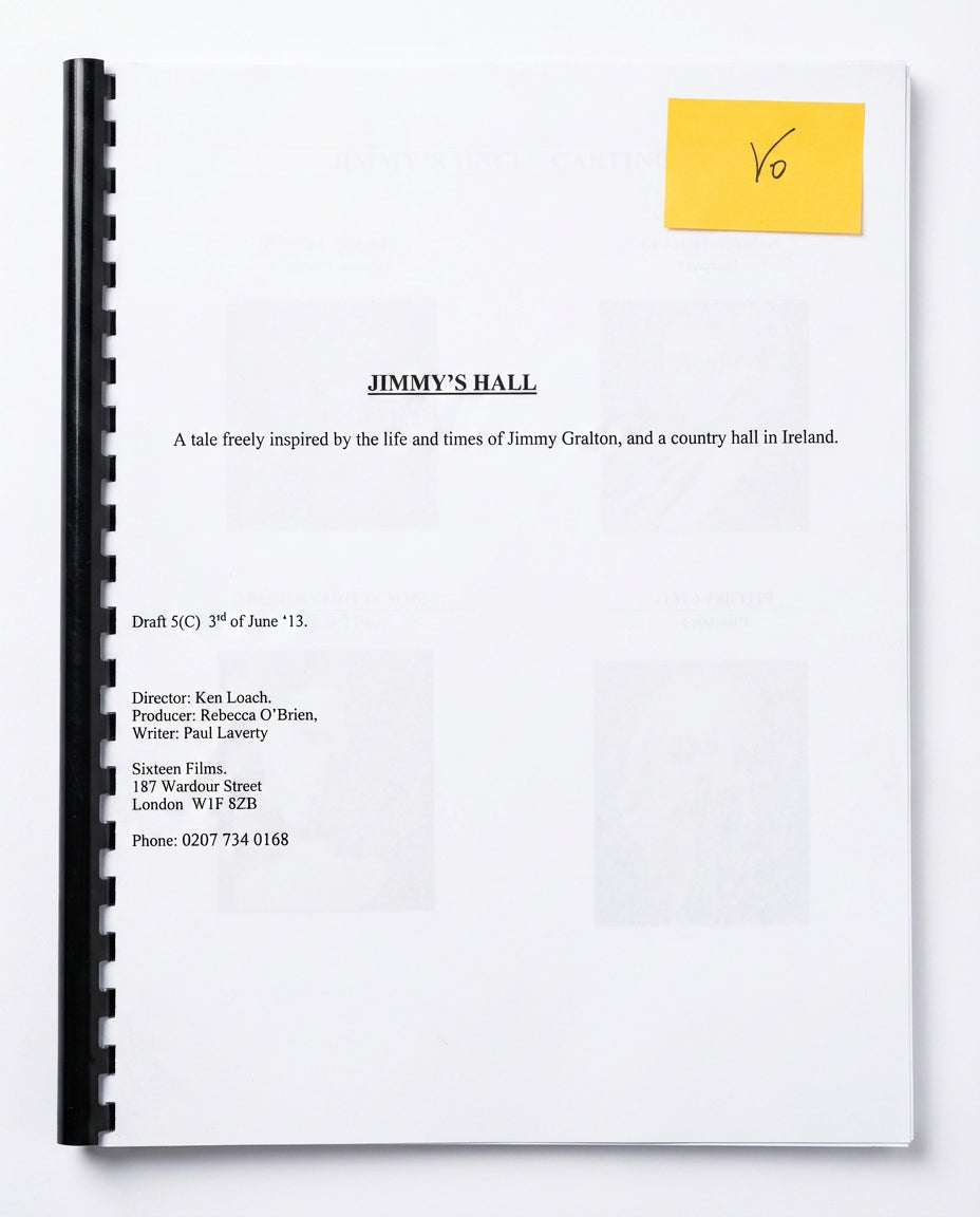 Version originale du scénario de Jimmy's Hall - Ken Loach