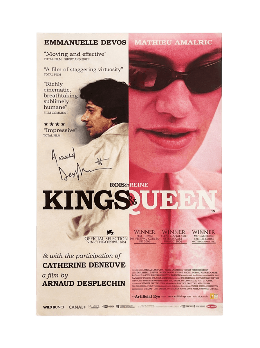 Affiche Rois et Reine ( version anglaise "Kings and Queen ) signé par Arnaud Desplechin