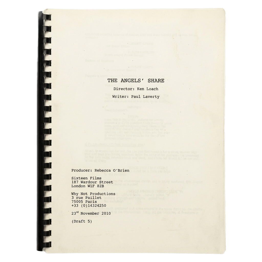 Scénario original ( VO ) The Angel's SHare ( La Part des anges ) - Ken Loach