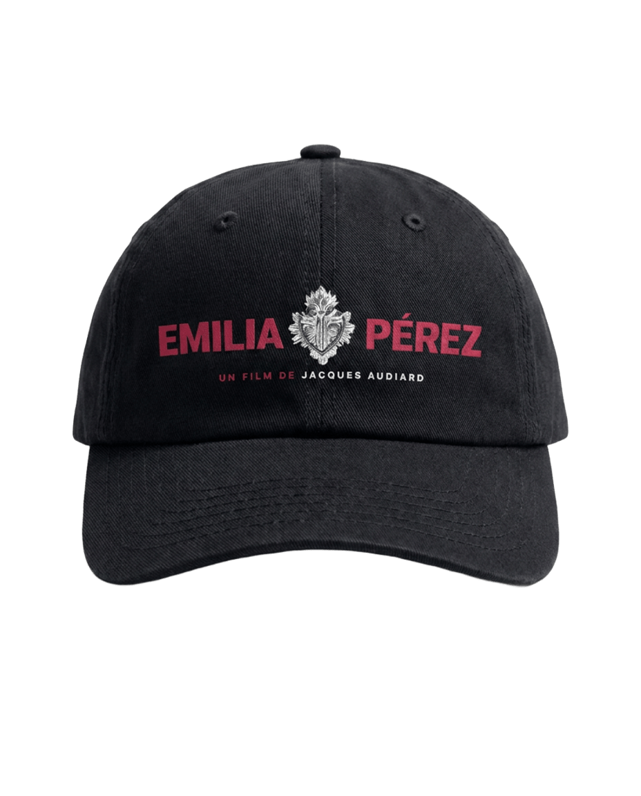 Casquette noire avec logo rouge Emilia Perez