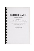 Scénario original du film Esther Kahn par Arnaud Desplechin et Emmanuel Bourdieu